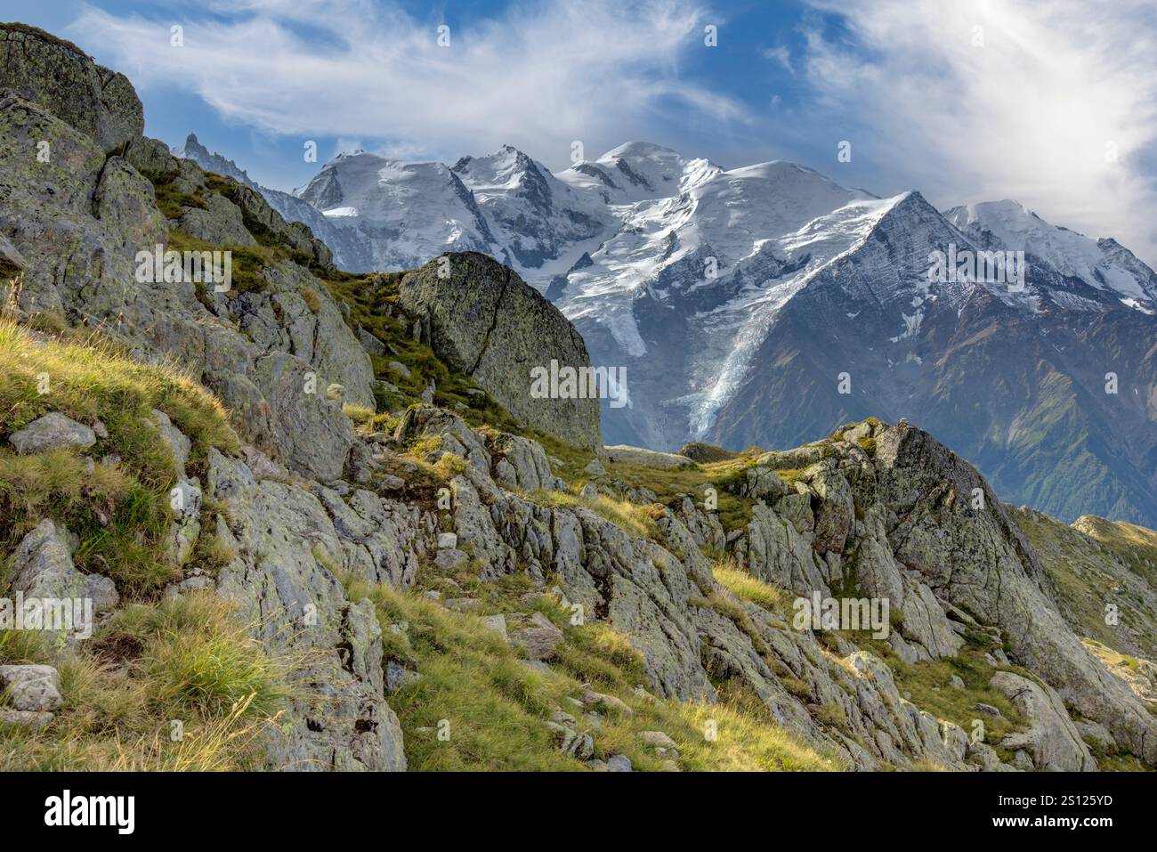 Mont-Blanc, Chamonix, Frankreich Stockfoto Mont-Blanc, Chamonix, Frankreich Stockfoto
