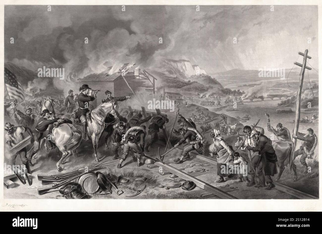 Darley und Alexander Hay Ritchie - Shermans Marsch zum Meer. Stockfoto