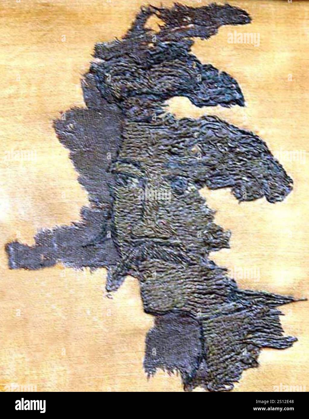 Gesichtsporträt eines Adligen zentralasiatischen Typs, Noin-Ula-Teppich, 1. Jahrhundert v. Chr. - 1. Jahrhundert n. Chr. Stockfoto