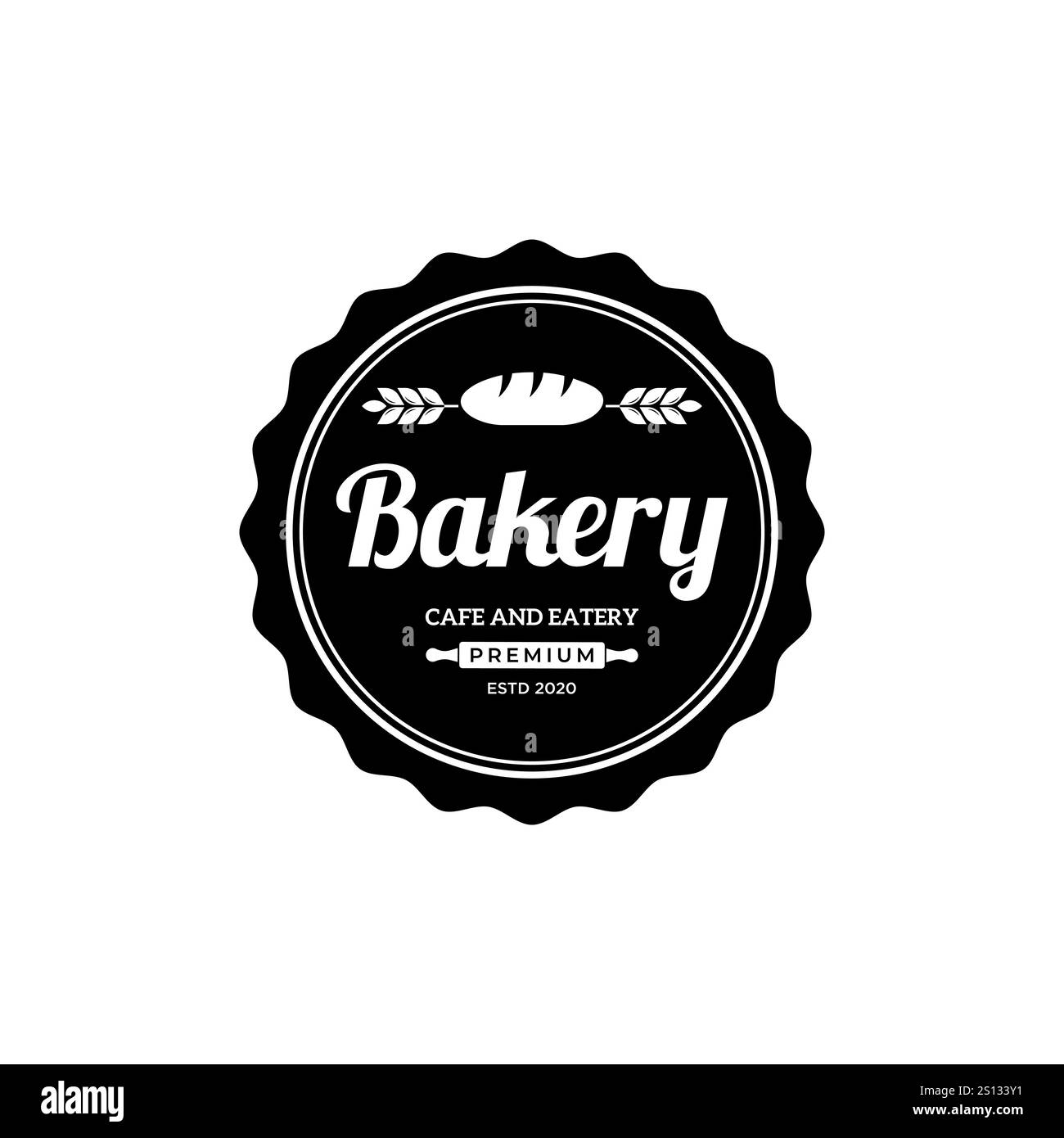 Vintage Retro Bäckerei Logo Abzeichen Und Etiketten Stock Vektor Stock Vektor