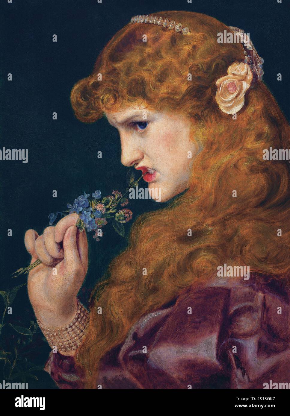 Love's Shadow *Öl auf Platte *40,6 x 32,5 cm *1867 Stockfoto