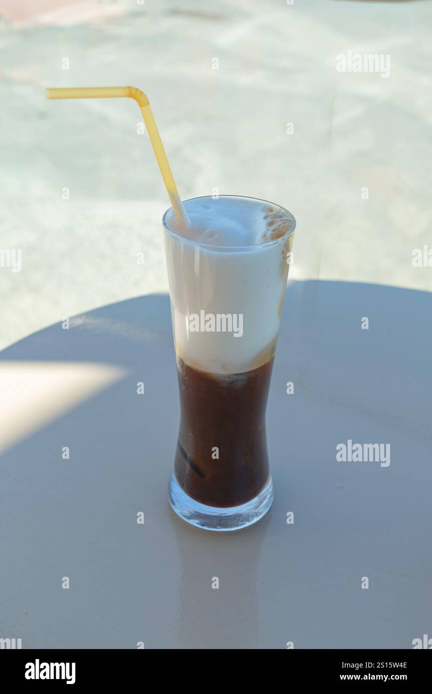 Freddo Capuccino, Kreta, Griechenland Stockfoto