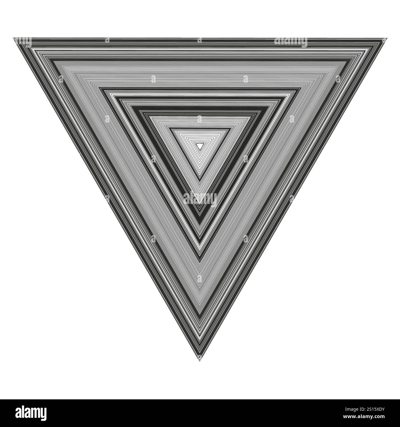 Geometrisches Dreiecksmuster. Abstrakte schwarze Streifen. Optische Vektortäuschung. Dynamische scharfe Form. Stock Vektor