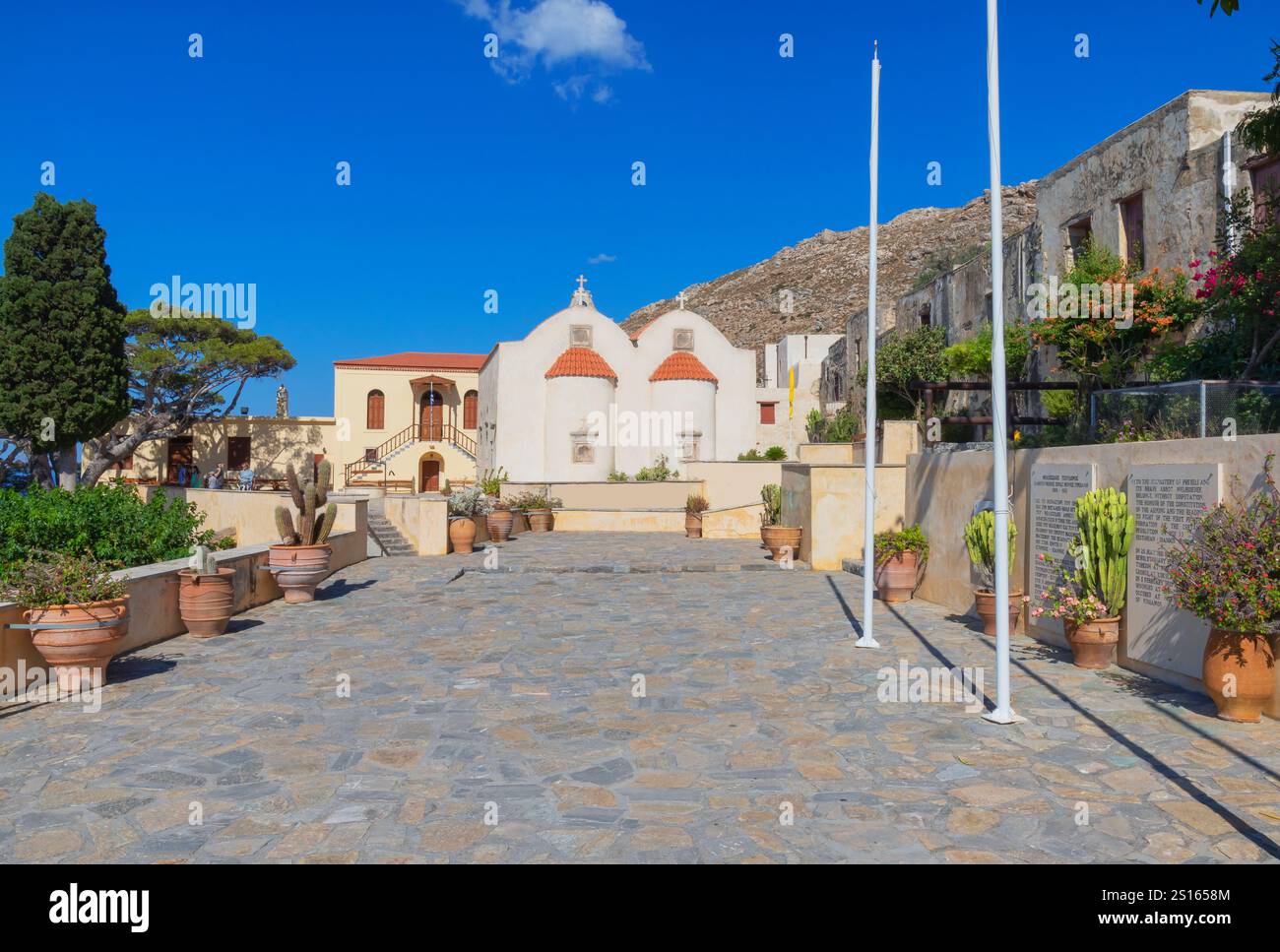 Kloster Moni Preveli, Preveli, Rethymno, Kreta, griechische Inseln, Griechenland Stockfoto