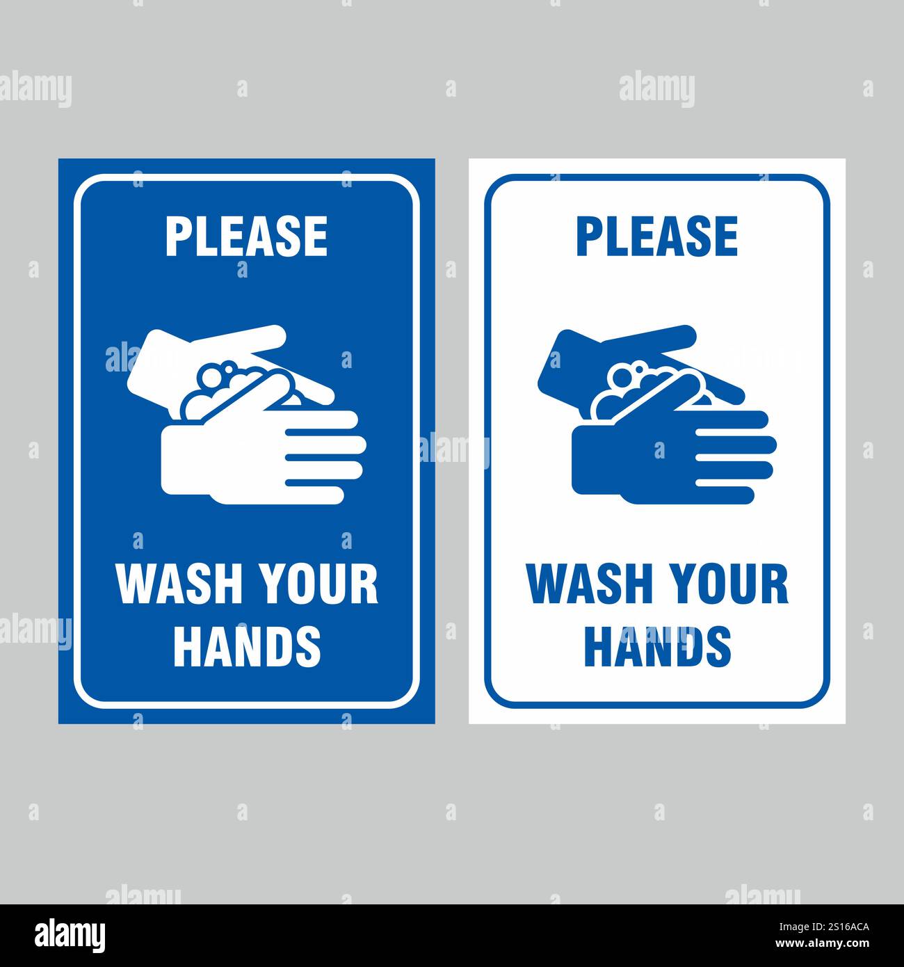 Posterdesign zum Waschen der Hände Stock Vektor
