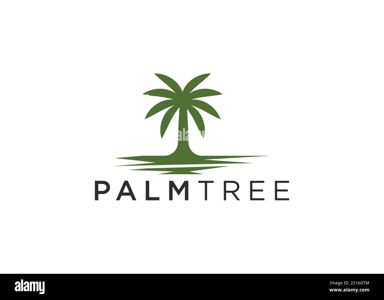 Minimalistisches Palmen-Logo Stock Vektor