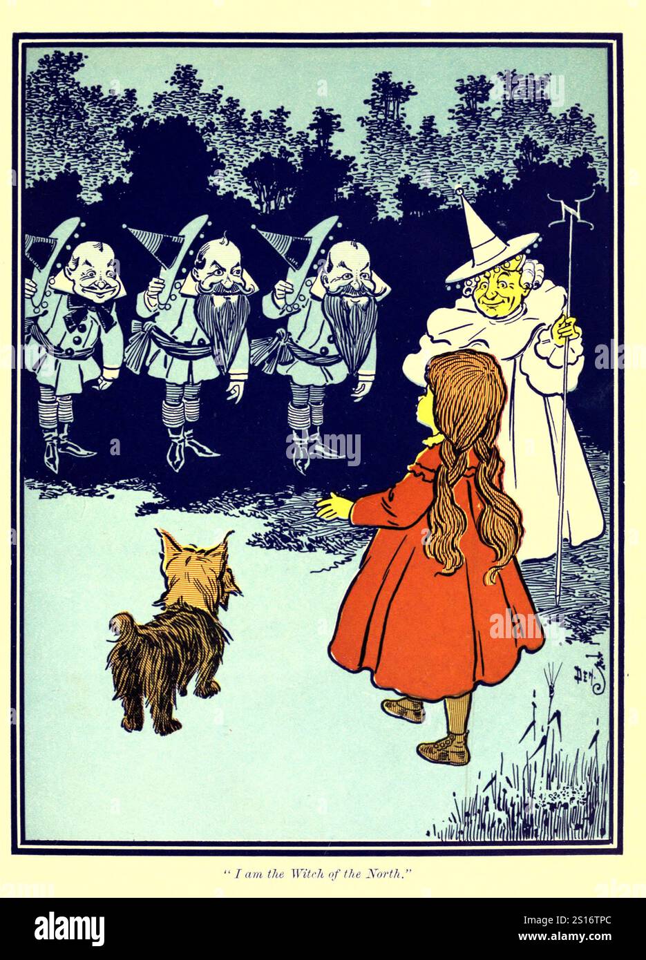 Ich bin die Hexe des Nordens - Illustration aus dem wunderbaren Zauberer von Oz Stockfoto