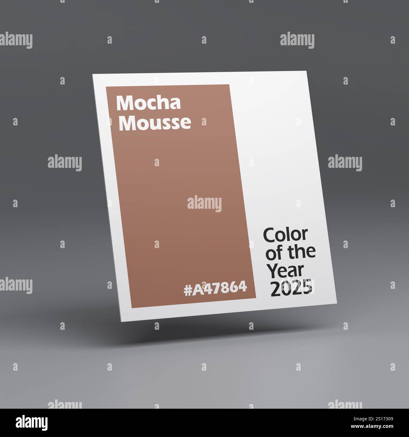 Farbe des Jahres 2025 (Mocha Mousse) Stockfoto