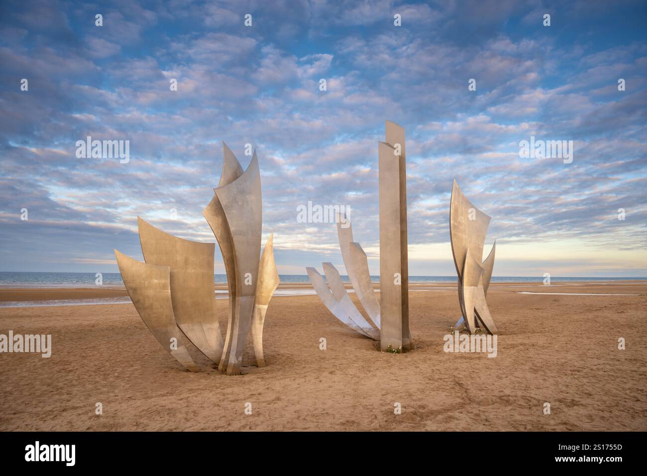 Les Braves, Omaha Beach Memorial, Normandie, Frankreich Stockfoto