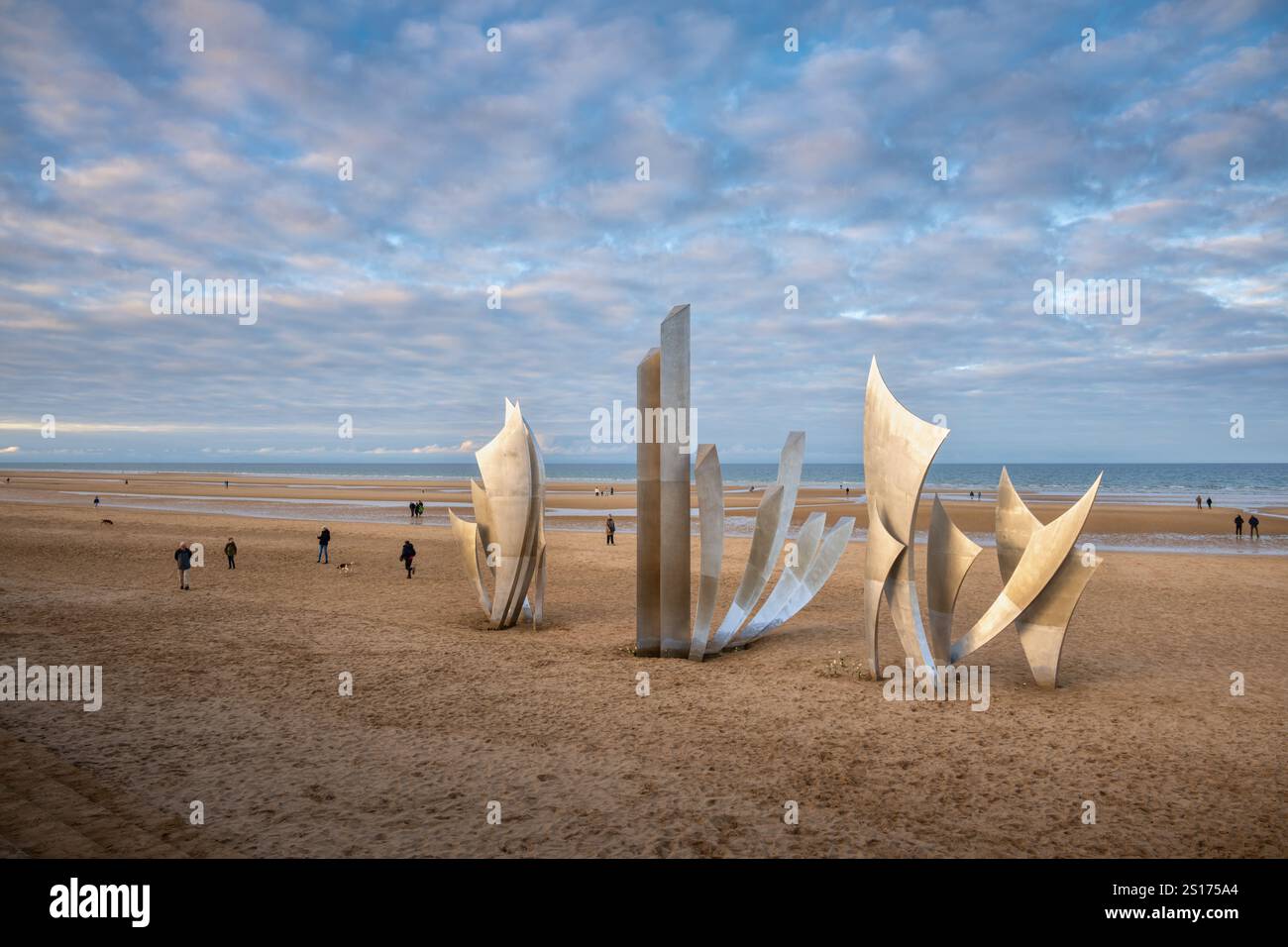 Les Braves, Omaha Beach Memorial, Normandie, Frankreich Stockfoto