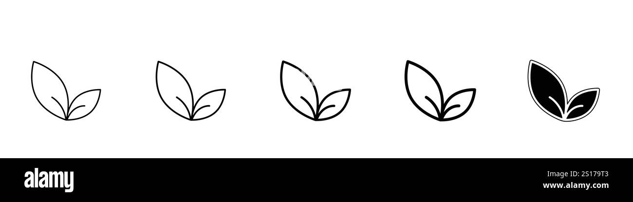 Set mit 5 veganen Symbolen - 1 Silhouette - 1 ungeschäumter Vektor - Set von Bio-Kosmetiketiketten allergenfrei GVO-freie Embleme Bio-Aufkleber Stock Vektor