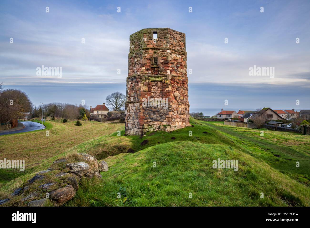 Der Glockenturm, erbaut an den mittelalterlichen Mauern von Berwick-upon-Tweed, Northumberland, England Stockfoto