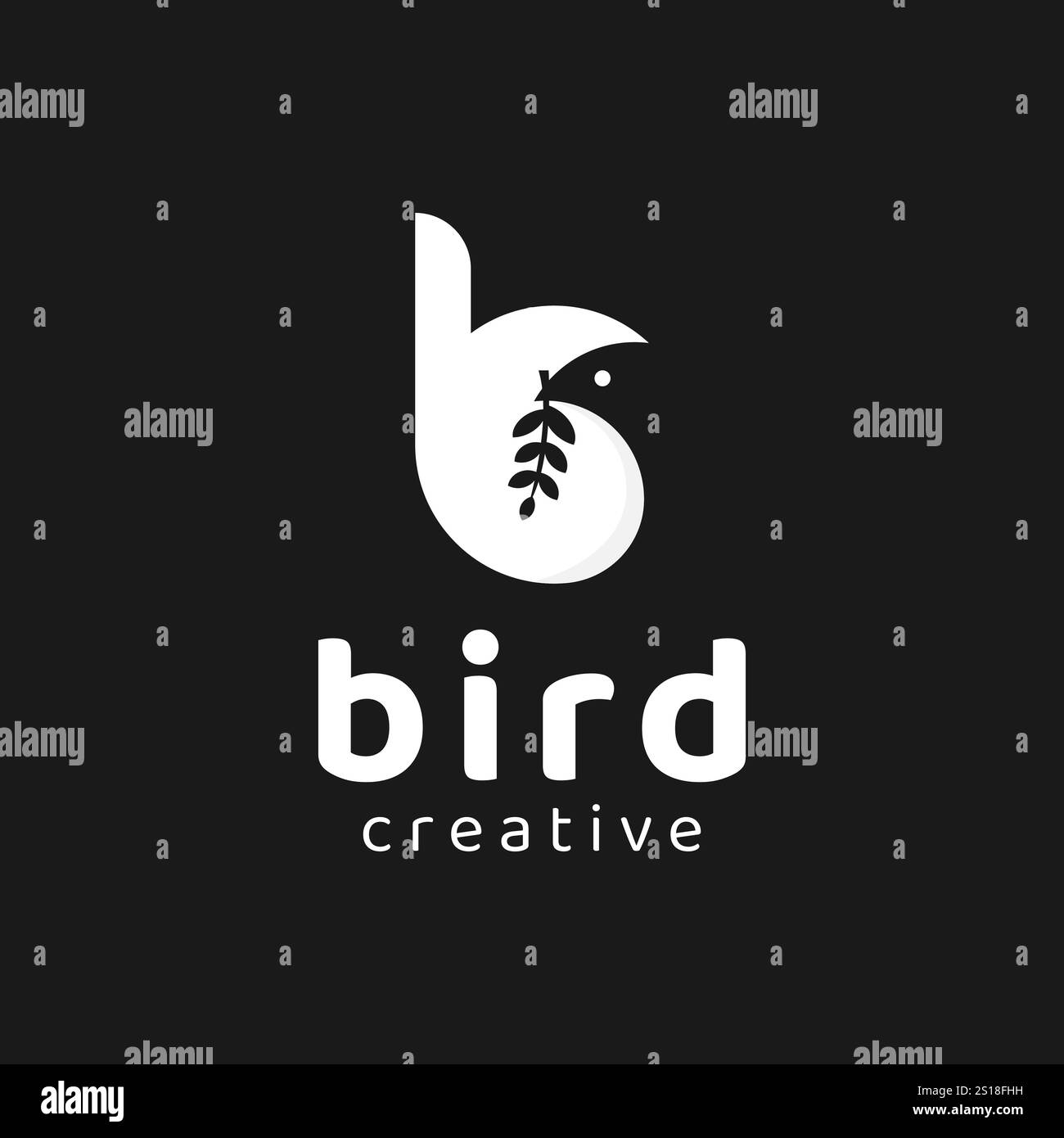 Letter B Bird Logo Design Vorlage Vektor Stock Vektor