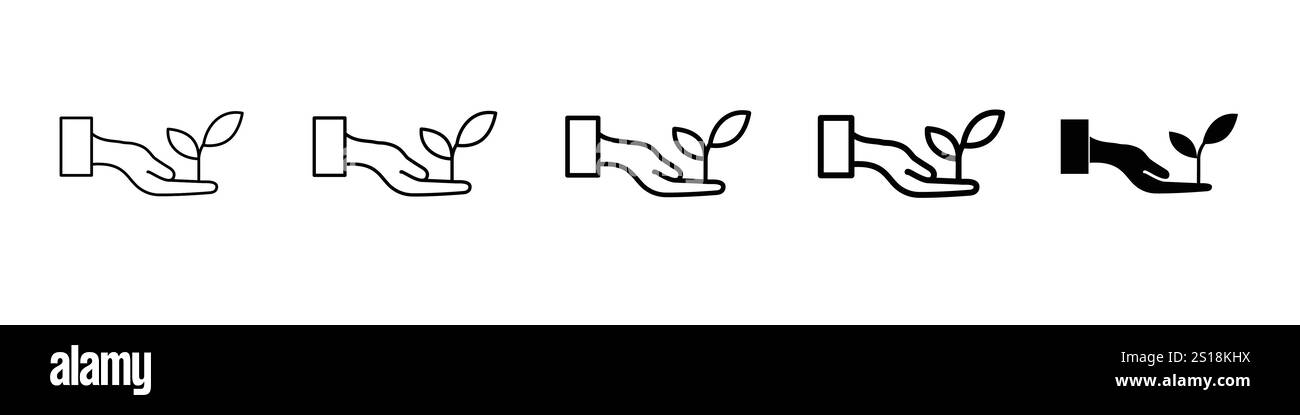 Set von 5 Umwelt-Symbol-1 Silhouette-1 ungeschäumte Vektor-Solid Vektor-Symbol mit ökologischen Themen wie Umwelt Nachhaltigkeit Recycling Ren Stock Vektor