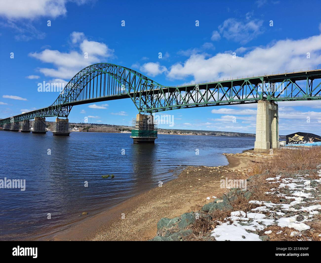 Centennial Bridge über den Miramichi River in New Brunswick, Kanada Stockfoto