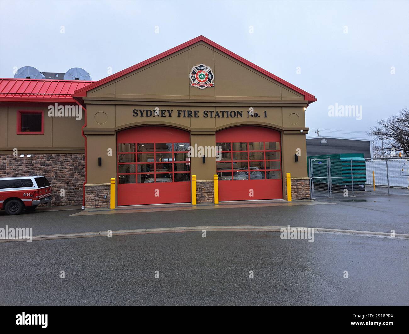 Feuerwache 1 auf der George Street in Sydney, Nova Scotia, Kanada Stockfoto