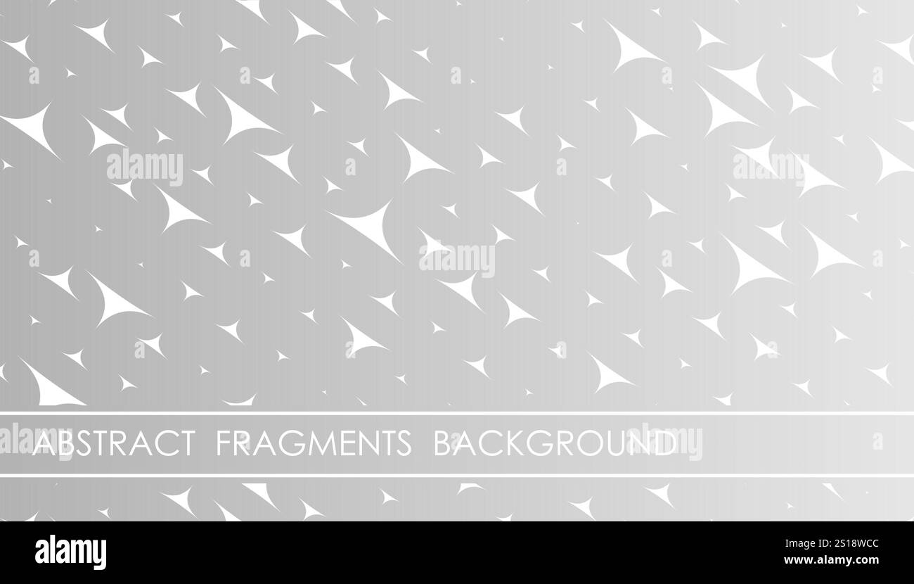 Horizontaler abstrakter Hintergrund mit funkelndem Mosaikmosaik mit Aluminiumverlauf, Abdeckung, Standortpräsentation im HD-Format. UI-Vorlagenlayout für Web-Design von Inte Stock Vektor