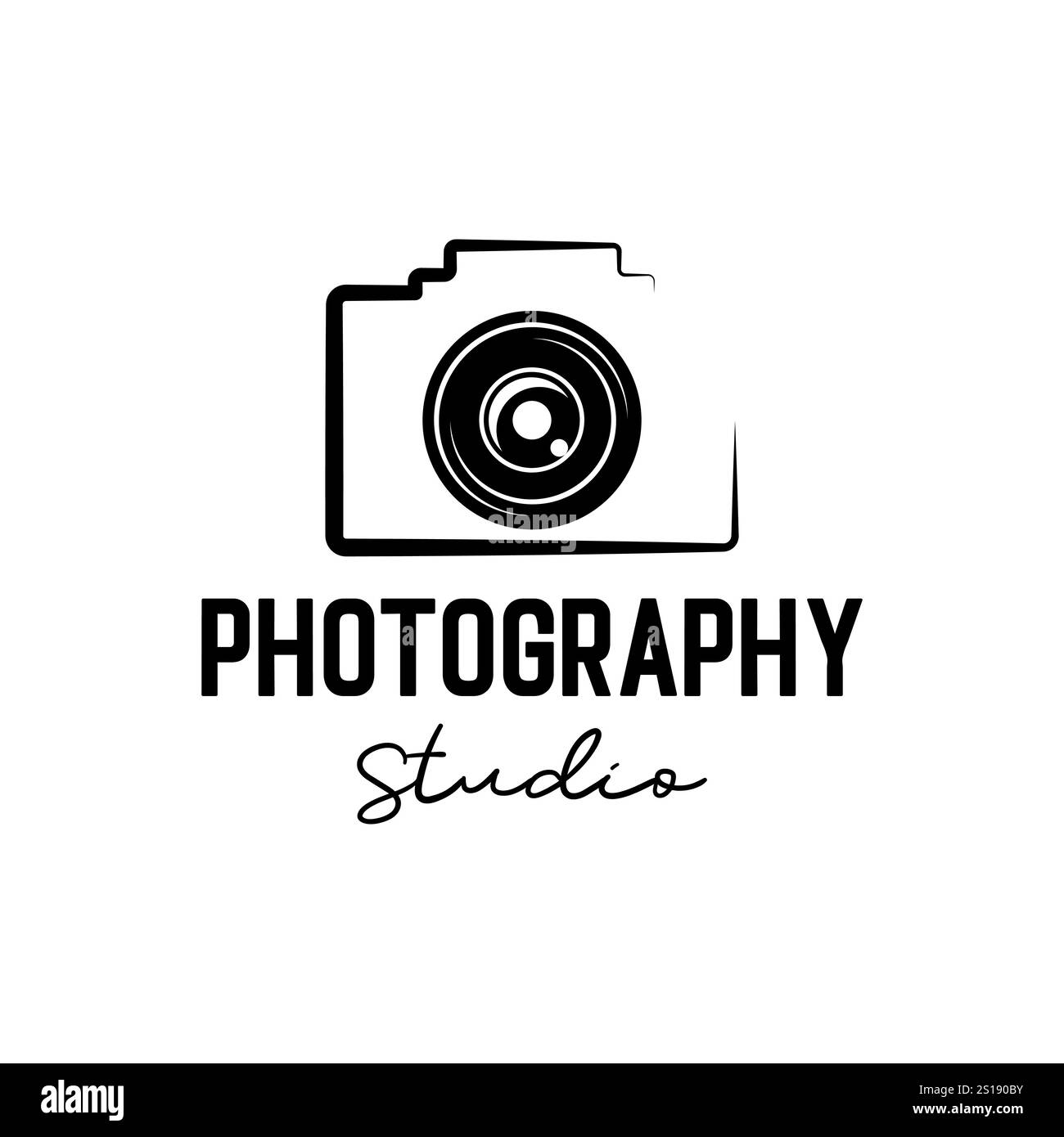Kamera Fotografie Studio Logo Konzept Symbol Vektorvorlage Stock Vektor