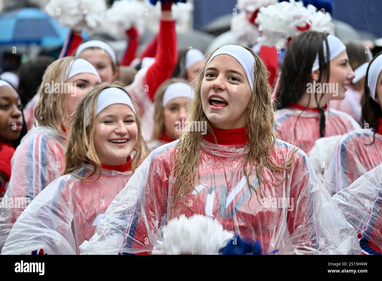 Varsity Spirit Cheerleader, London Neujahrsparade, London, Großbritannien Stockfoto