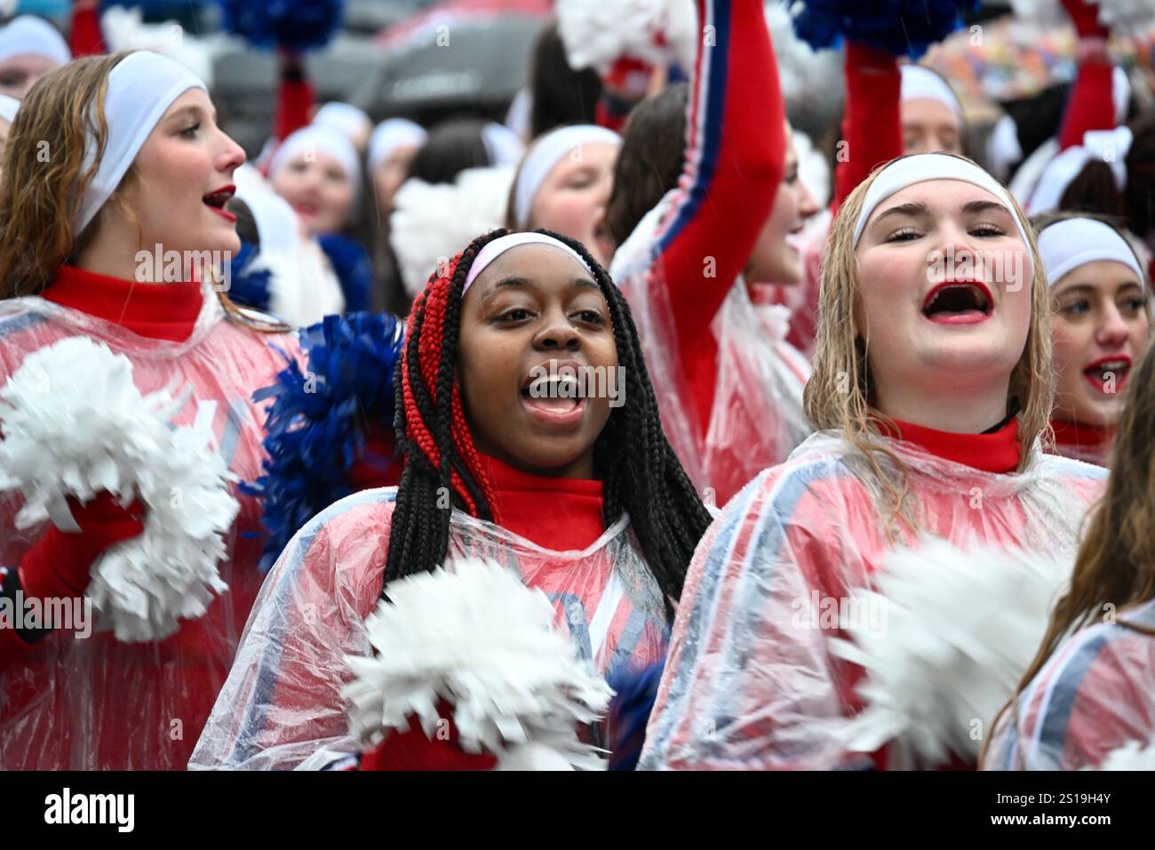 Varsity Spirit Cheerleader, London Neujahrsparade, London, Großbritannien Stockfoto