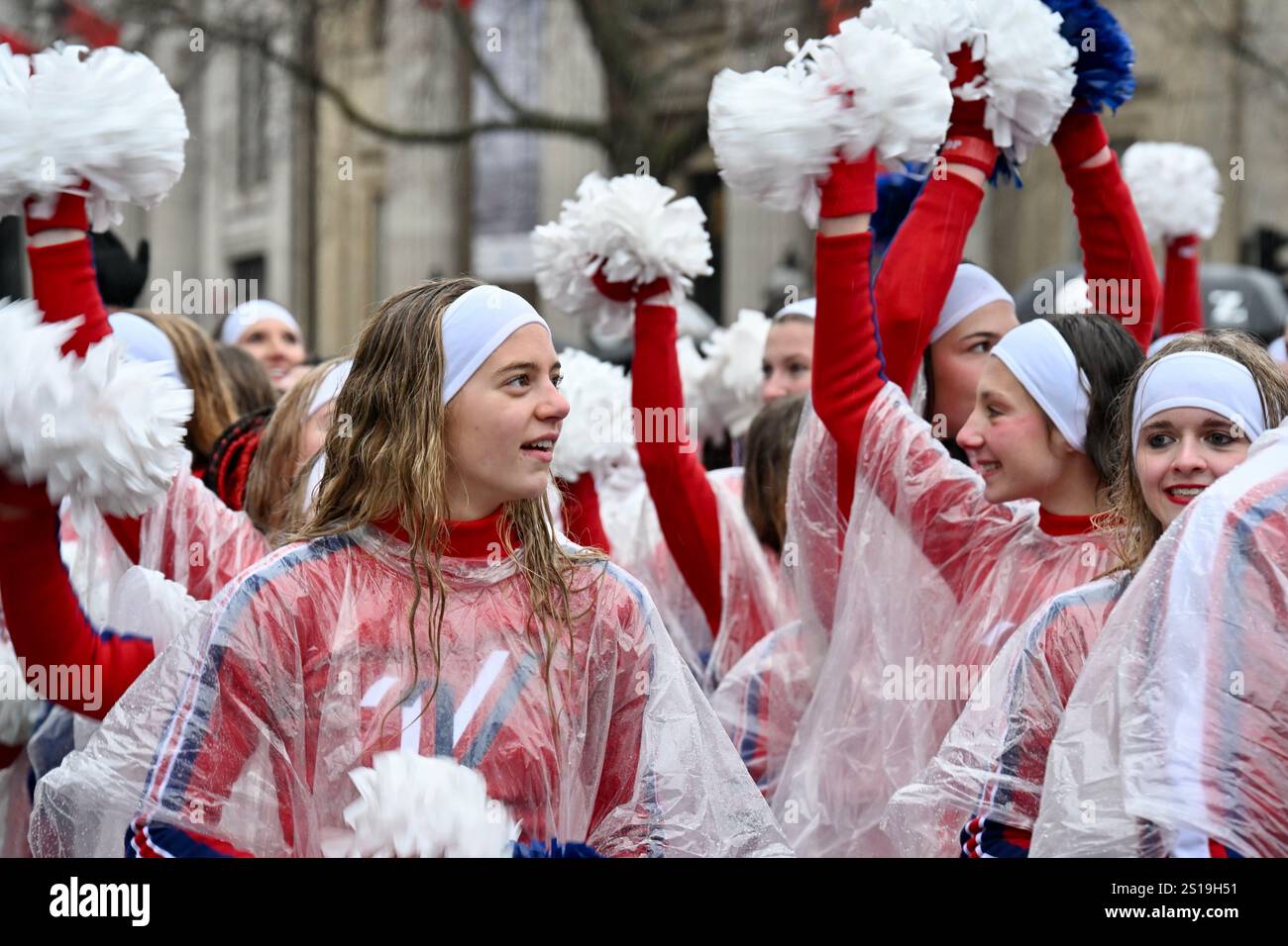 Varsity Spirit Cheerleader, London Neujahrsparade, London, Großbritannien Stockfoto
