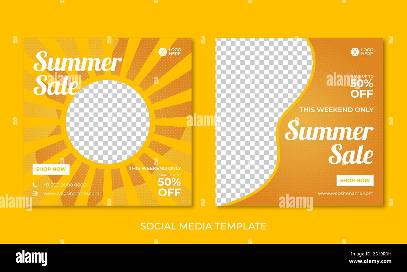 Verkauf Social Media Post Design Vorlage Premium Vektor Stock Vektor