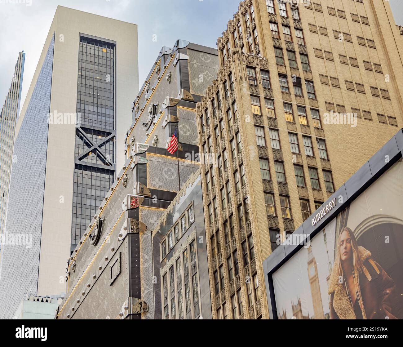 Blick auf die Gebäude von new york city auf der 57. Straße, new york city Stockfoto