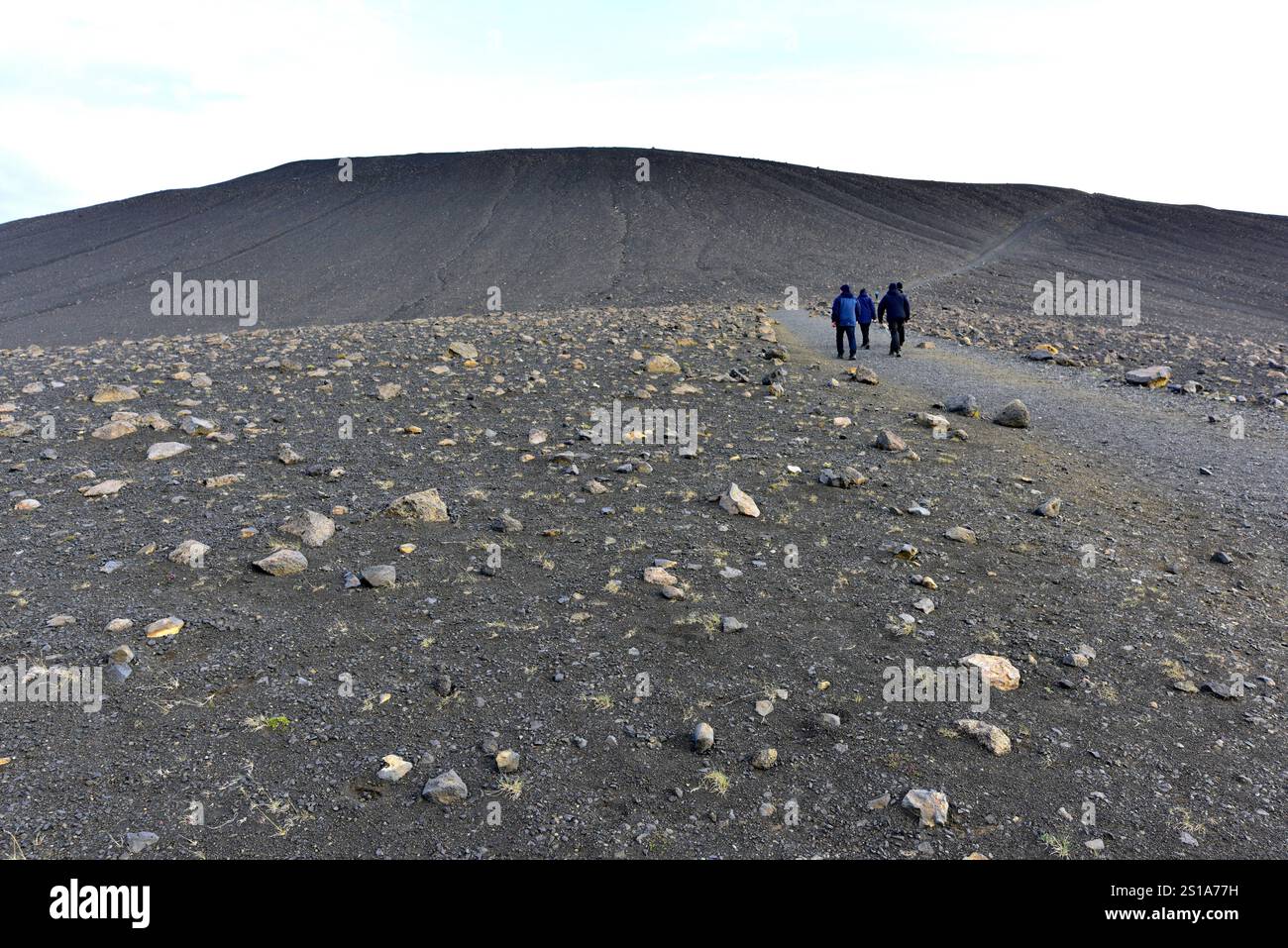 Vulkan Hverfjall. Myvatn und Umgebung, Island. Stockfoto