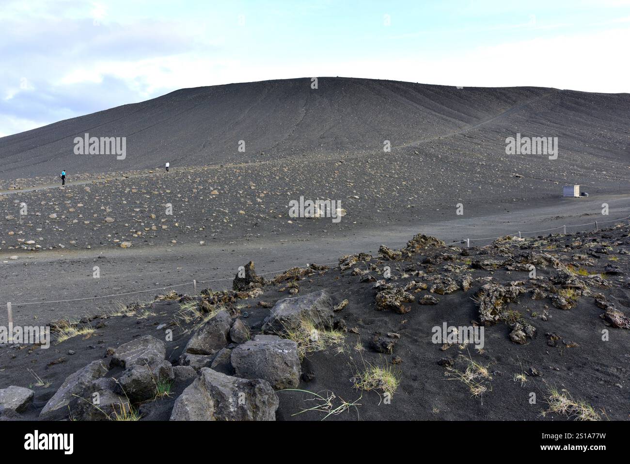 Vulkan Hverfjall. Myvatn und Umgebung, Island. Stockfoto