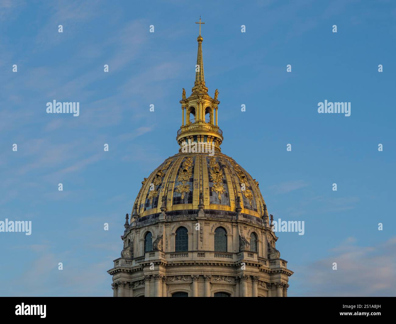 Der Goldene Dom des Invalidenhotels, Les Invalides, Museum, Napoleons Grab, Paris, Frankreich, Europa, EU. Stockfoto