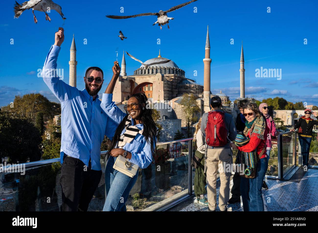 Türkei, Istanbul, historisches Zentrum, das zum UNESCO-Weltkulturerbe gehört, Bezirk Sultanahmet, Aya Sofya (Haghia Sophia oder Saint Sophia) Stockfoto