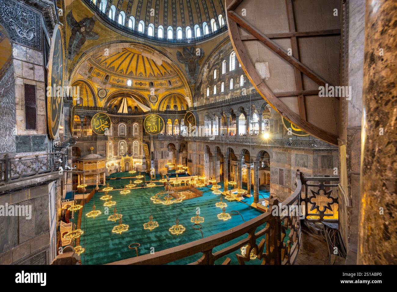 Türkei, Istanbul, historisches Zentrum, das zum UNESCO-Weltkulturerbe gehört, Bezirk Sultanahmet, Aya Sofya (Haghia Sophia oder Saint Sophia) Stockfoto