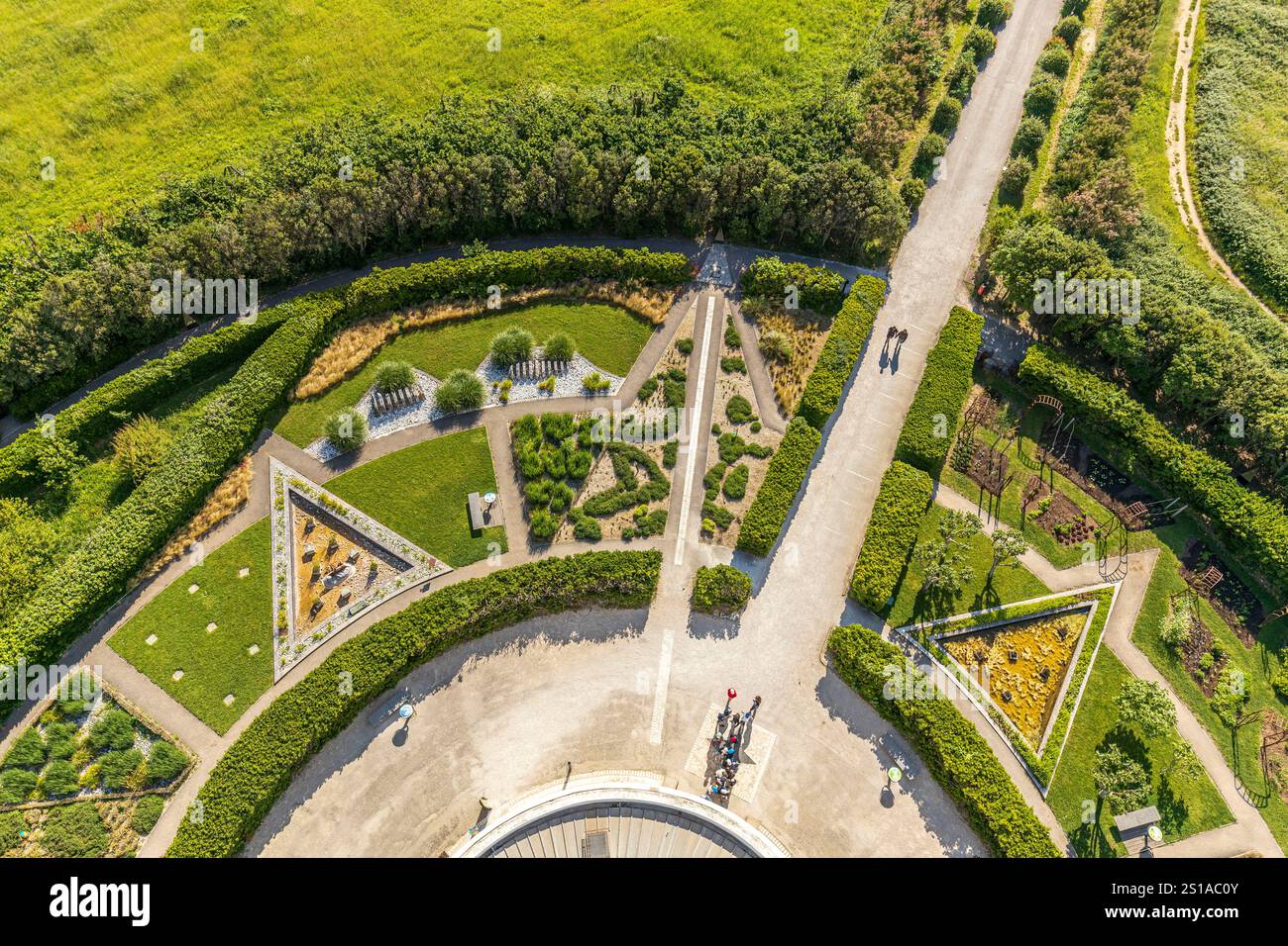 Frankreich, Charente-Maritime, Île d'Oléron, Saint-Denis d'Oléron, Garten in Form einer Windrose, anerkannt Jardin remarquable, am Fuße des Leuchtturms von Chassiron, von der Pointe de Chassiron bis zum nördlichen Ende der Insel Oléron Stockfoto