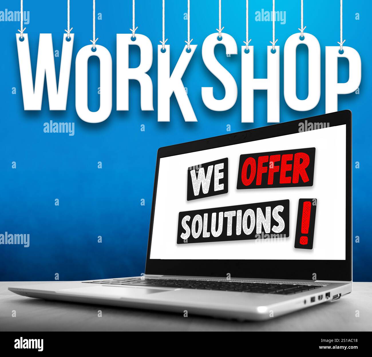 Workshop für Ihre Lösungen Stockfoto