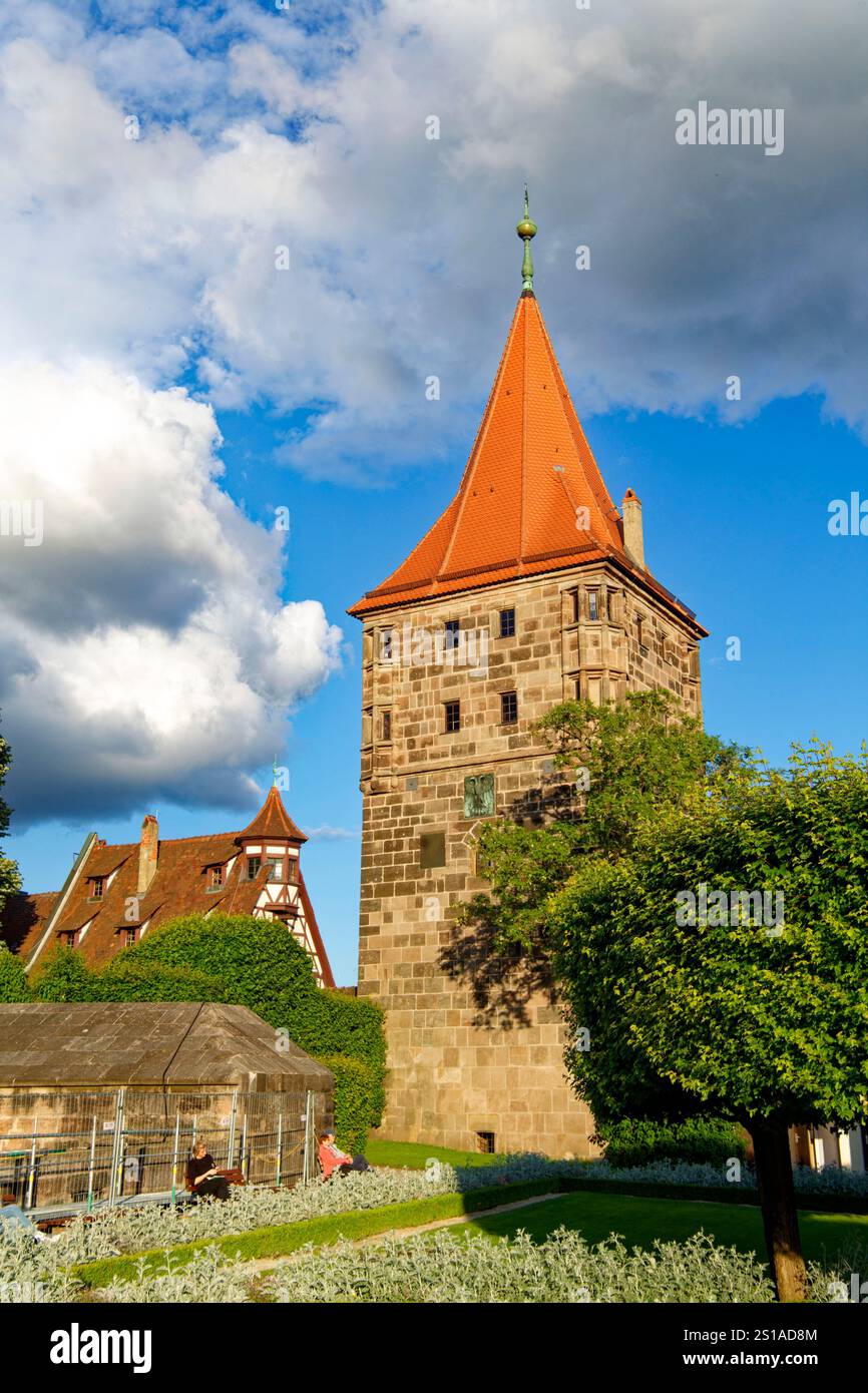 Deutschland, Bayern, Franken, Nürnberg, Altstadt, Stadttor Tiergärtnertor Stockfoto