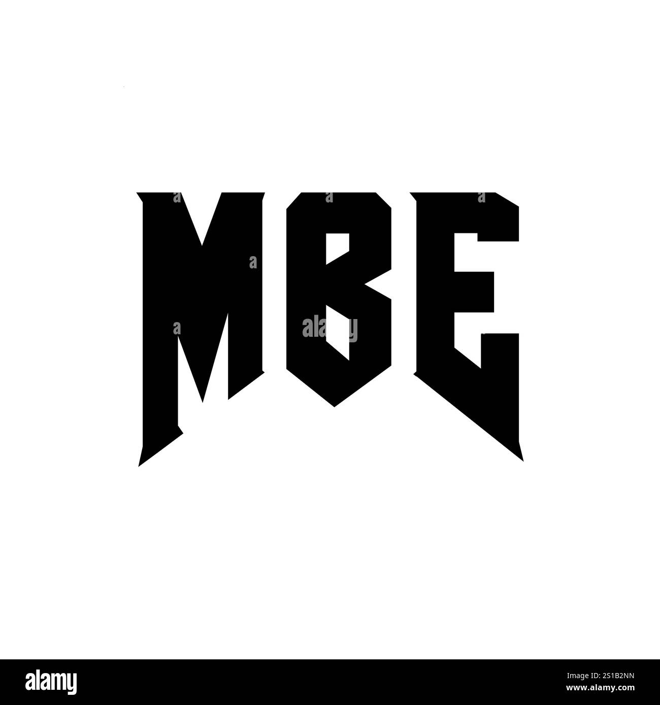 MBE-Letter-Logo für Technologieunternehmen. Schwarz-weiße Farbkombination mit MBE-Logo. MBE-Logo, MBE-Vektor, MBE-Design, MBE-Symbol, MBE-Alph Stock Vektor