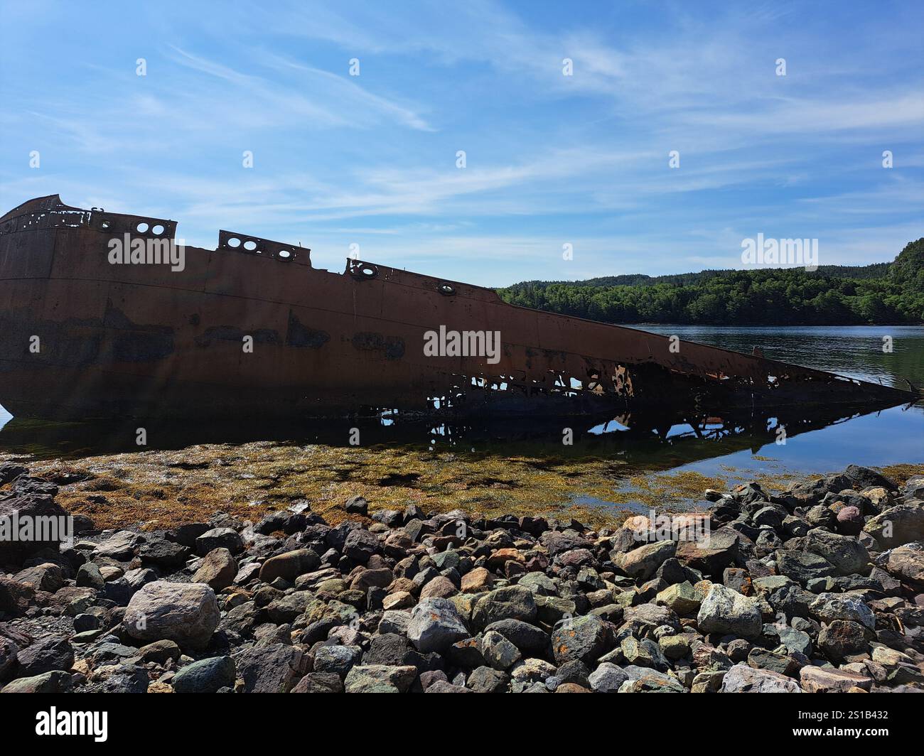 Schiffswrack der SS Charcot in Conception Harbour, Neufundland & Labrador, Kanada Stockfoto