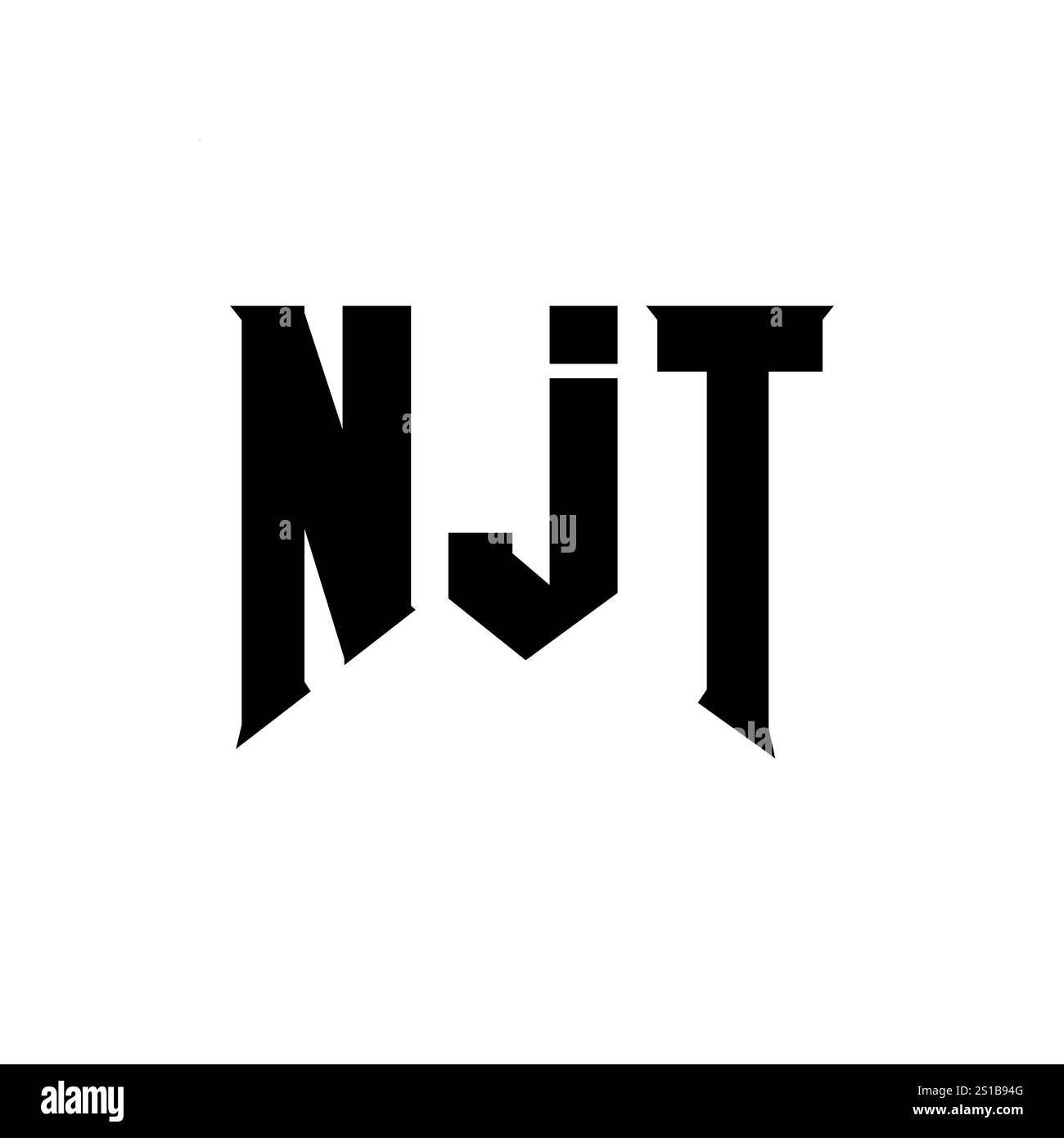NJT-Letter-Logo für Technologieunternehmen. Farbkombination mit NJT-Logo in Schwarz und weiß. NJT-Logo, NJT-Vektor, NJT-Design, NJT-Symbol, NJT-Alph Stock Vektor
