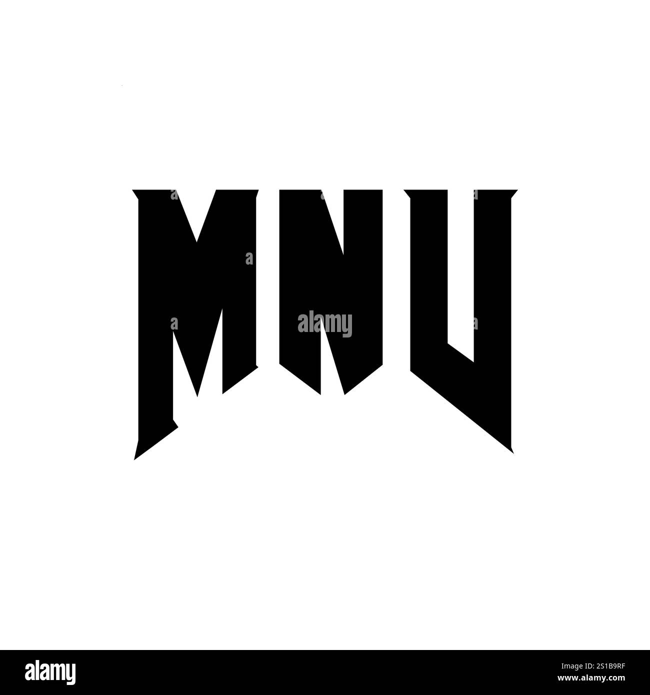 MNV-Letter-Logo für Technologieunternehmen. Schwarz-weiße Farbkombination mit MNV-Logo. MNV-Logo, MNV-Vektor, MNV-Design, MNV-Symbol, MNV-Alph Stock Vektor