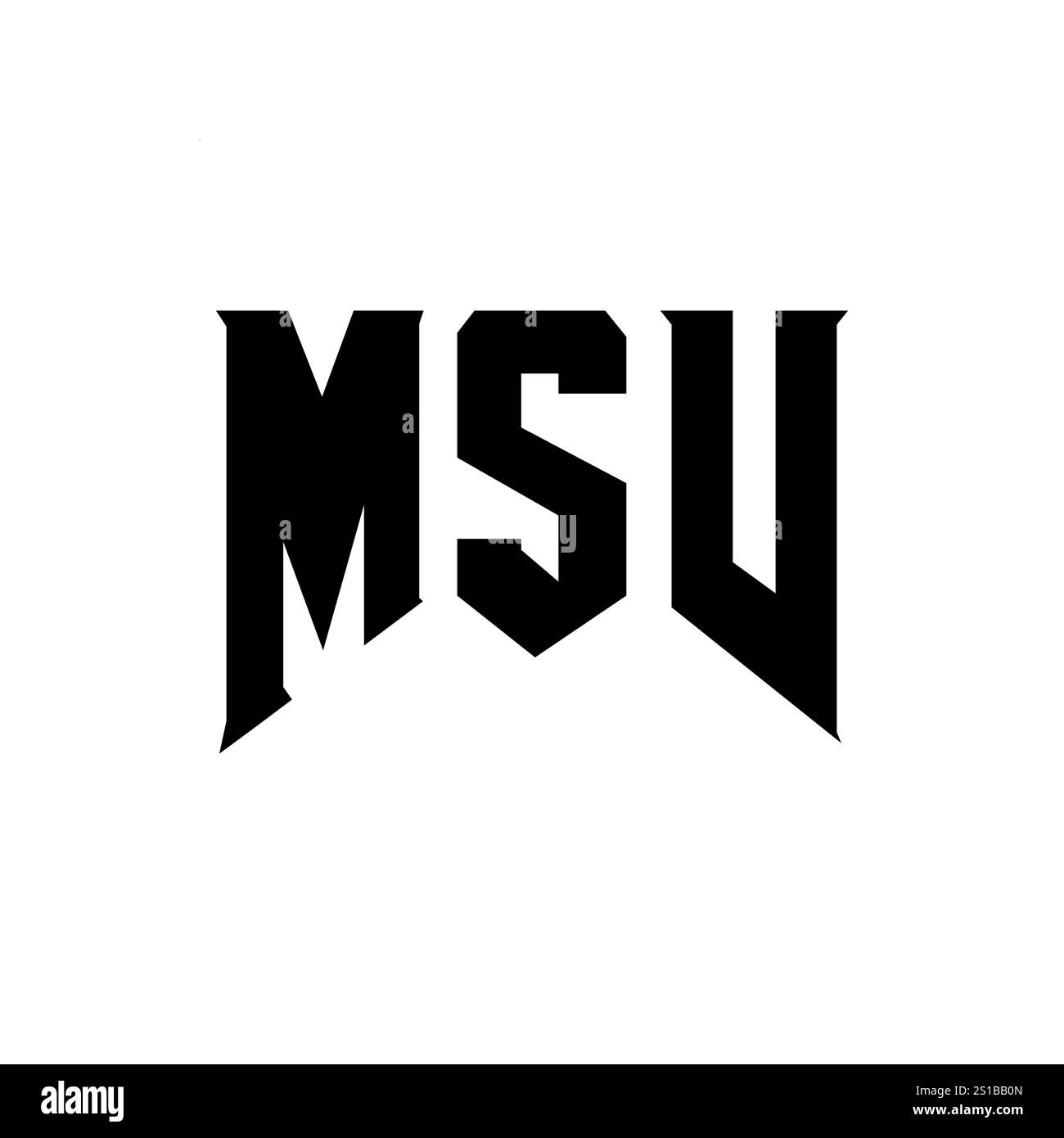 MSV-Letter-Logo für Technologieunternehmen. MSV-Logo-Design in Schwarz-weiß-Farbkombination. MSV-Logo, MSV-Vektor, MSV-Design, MSV-Symbol, MSV-Alph Stock Vektor