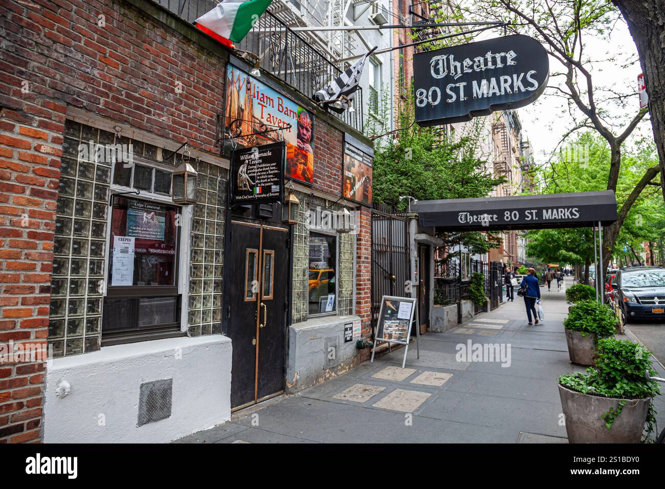 Theatre 80 St Marks war ein ehemaliges Off-Broadway Theater und Kino. Das Theater wurde 2024 in East Village, Manhattan, New York City geschlossen Stockfoto