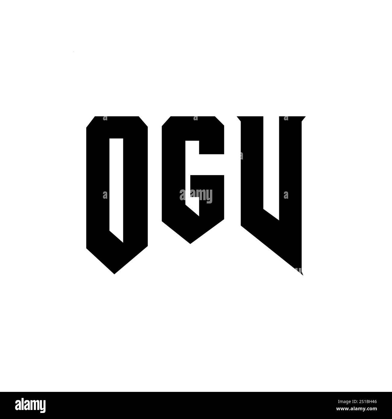 OGV-Letter-Logo für Technologieunternehmen. OGV-Logo-Design in Schwarz-weiß-Farbkombination. OGV-Logo, OGV-Vektor, OGV-Design, OGV-Symbol, OGV-Alph Stock Vektor