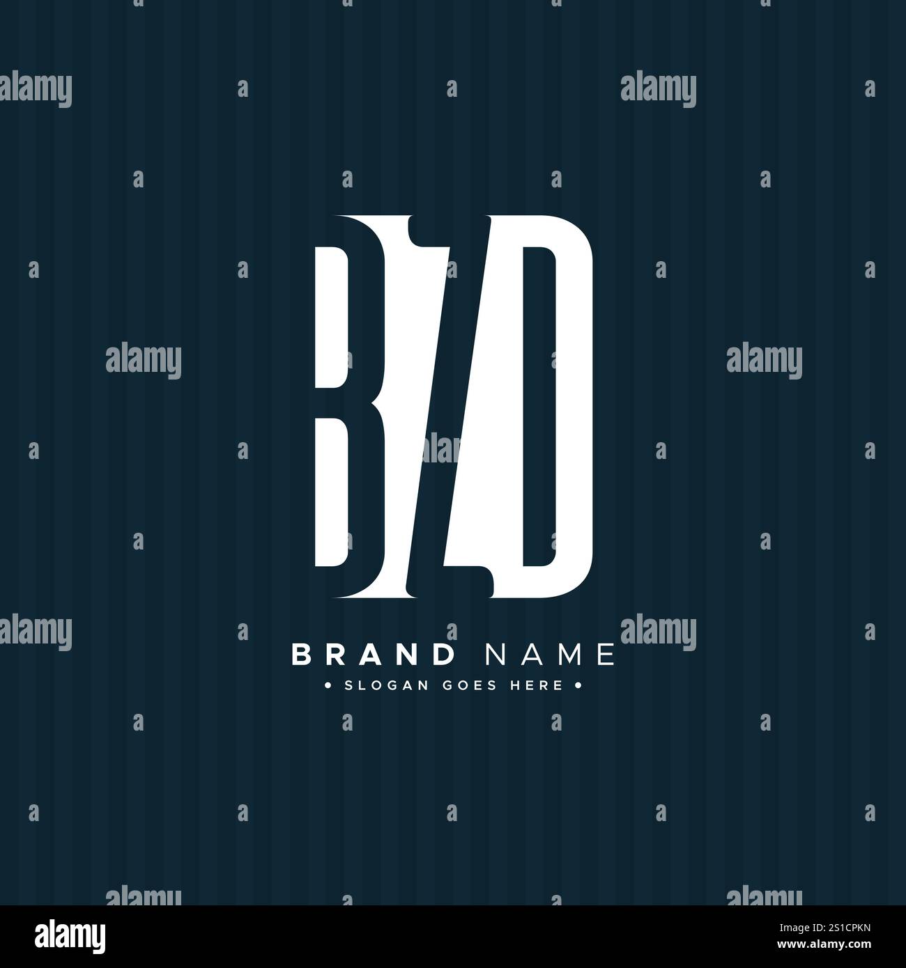 Anfangsbuchstabe BZD-Logo – Minimal Business-Logo für Buchstaben B, Z und D Stock Vektor