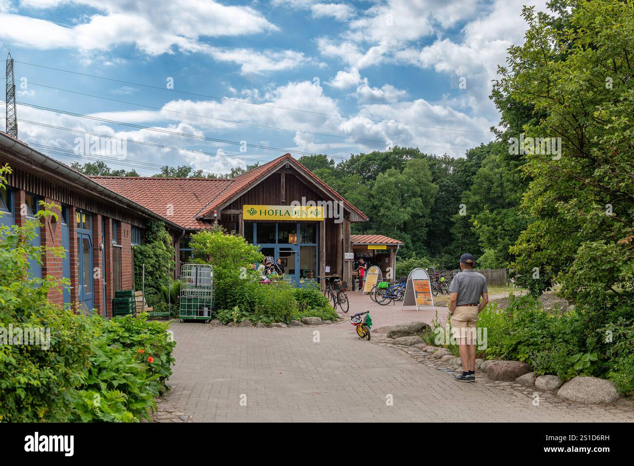 Gebäude des Hofes Wulfsdorf, Ahrensburg bei Hamburg Stockfoto