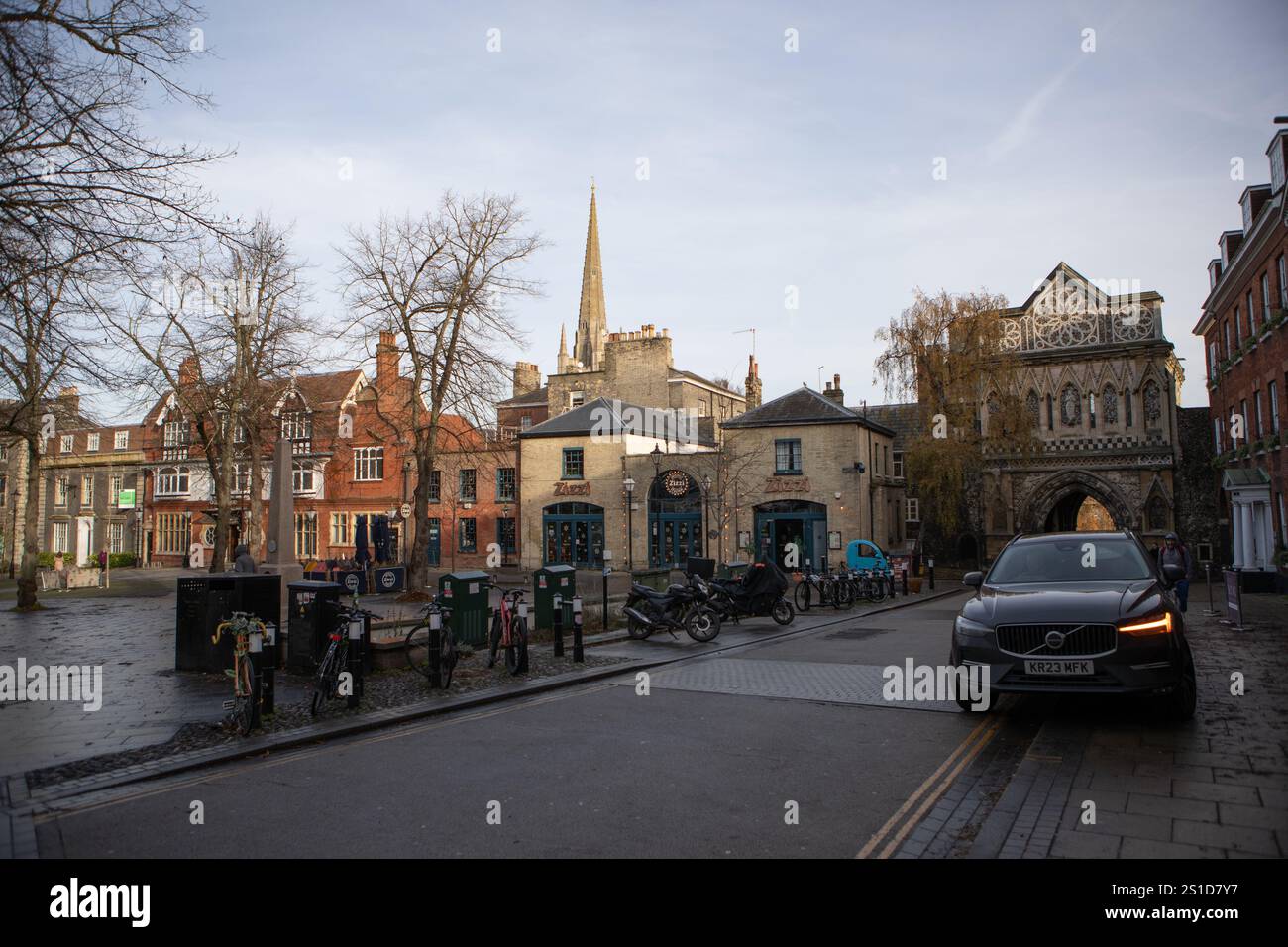 Ethelbert Gate, vor der Kathedrale, Norwich Stockfoto