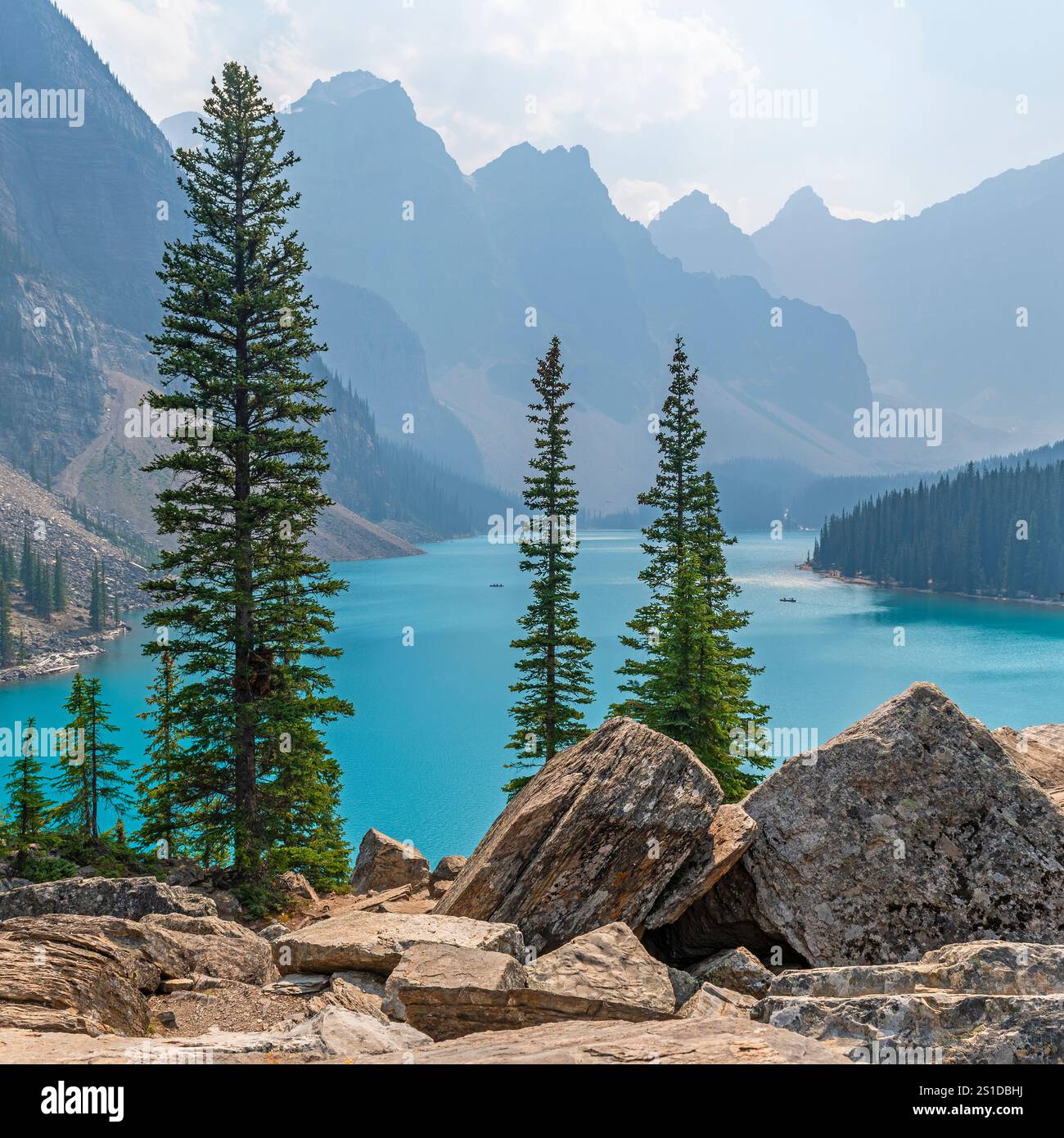 Moraine Lake, Banff National Park, Kanada. Stockfoto