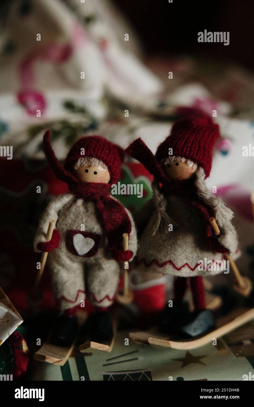 Weihnachtsbaum mit weihnachtsdekoration Stockfoto