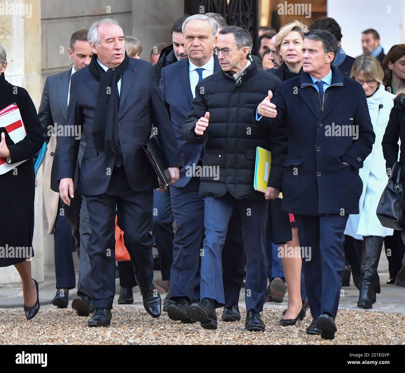 Frankreich, Paris, 2025-01-03. Premier conseil des ministres. Photographie de Francois Pauletto. Stockfoto