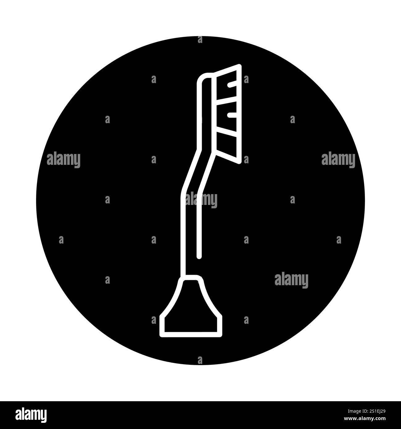 Abbildung mit schwarzer Linie der Schneebürste. Schneeräummaschine. Bearbeitbare Kontur. Stock Vektor