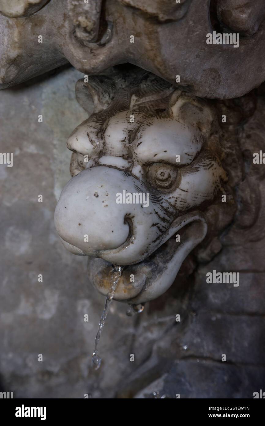 Rom, Italien - 10. Februar 2013: Drachenbrunnen in der Via della Conciliazione. Die Via della Conciliazione (Conciliation Road) ist eine 1.600 m lange Straße Stockfoto